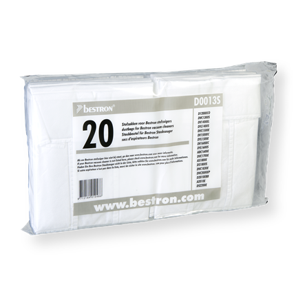 Afbeelding vergroten Bestron Stofzuigerzakken D0013S 20 stuks