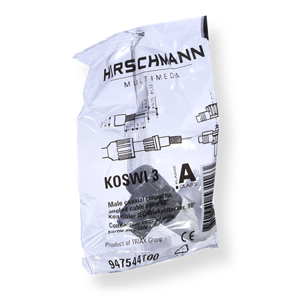 Afbeelding vergroten HIRschmann Antenne Stekker 9.5mm(M) Haaks