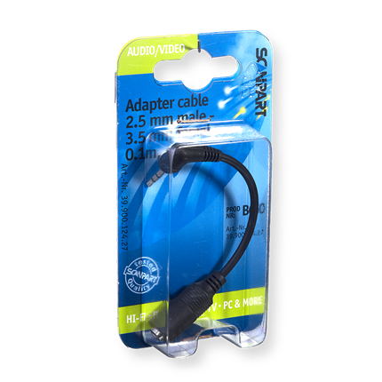 Afbeelding vergroten Scanpart Verlengkabel 2.5(S)-3.5(S) 0,1m