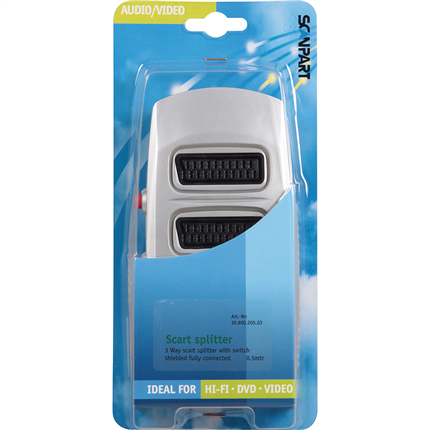 Afbeelding vergroten Scanpart Scart Splitter 3-weg