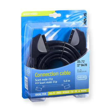 Afbeelding vergroten Scanpart Scartkabel (M)-(M) 5m