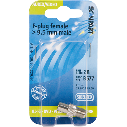 Afbeelding vergroten Scanpart F-connector adapter (F)-9.5(M)