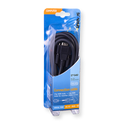 Afbeelding vergroten Scanpart VGA Monitorkabel (M)-(M)