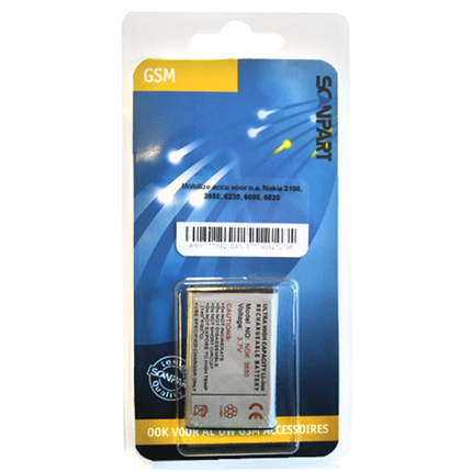 Afbeelding vergroten Scanpart Nokia Accu 3,7V BL-5C
