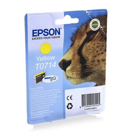 Afbeelding vergroten Epson T0714 Yellow ± 41 pagina's