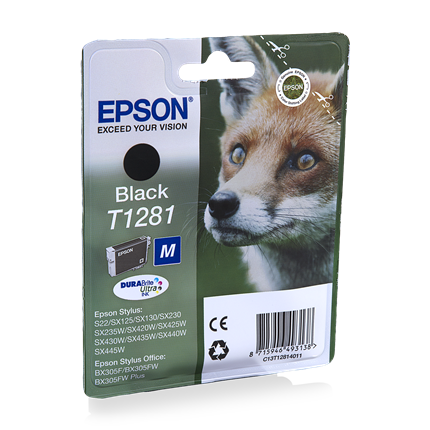 Afbeelding vergroten Epson T1281 Black ± 170 pagina's