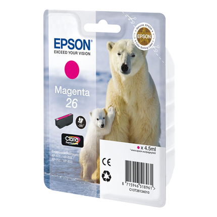 Afbeelding vergroten Epson Cartridge 26 (T2613) Magenta
