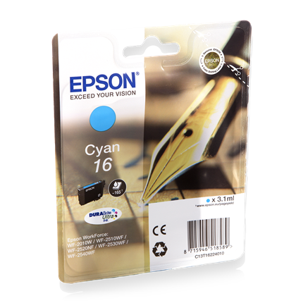 Afbeelding vergroten Epson Cartridge 16 (T1622) Cyaan