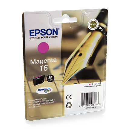 Afbeelding vergroten Epson Cartridge 16 (T1623) Magenta