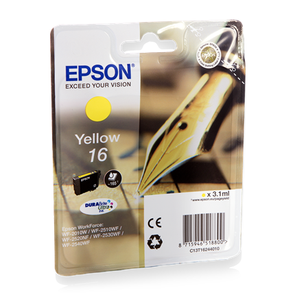 Afbeelding vergroten Epson Cartridge 16 (T1624) Geel