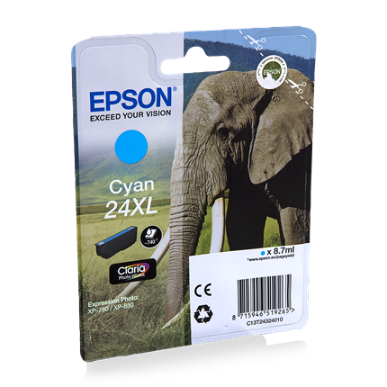Afbeelding vergroten Epson Cartridge 24 XL (T2432) Cyaan