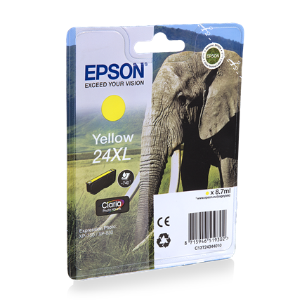 Afbeelding vergroten Epson Cartridge 24 XL (T2434) Geel
