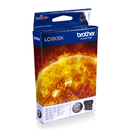 Afbeelding vergroten Brother LC980 Black ± 300 pagina's