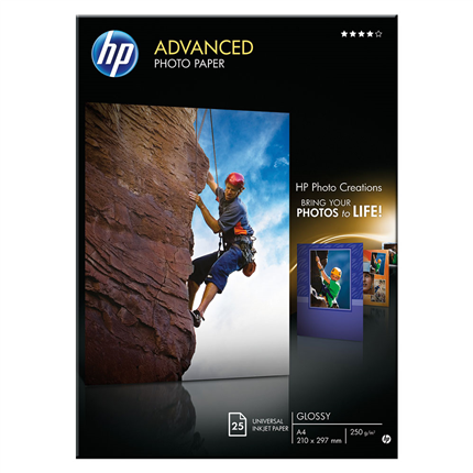 Afbeelding vergroten HP Fotopapier A4, 250gr, 25p