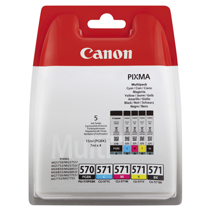 Canon Cartridge PGI-570/CLI-571 Multipack Zwart + Kleur