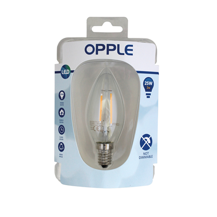 Afbeelding vergroten Opple Ledlamp Classic B Filament E14 2W