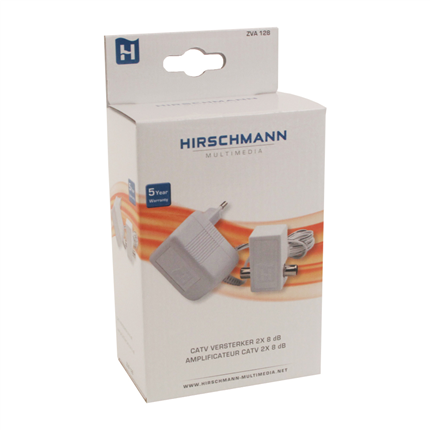 Afbeelding vergroten Hirschmann Antenneversterker Opsteek 1-Weg 2X8Db