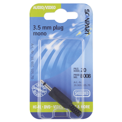 Afbeelding vergroten Scanpart Klink Stekker 3.5(M) Mono