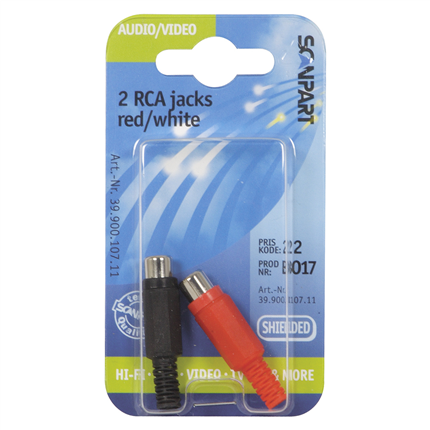 Afbeelding vergroten Scanpart RCA Koppeling Rood/Zwart