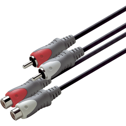 Afbeelding vergroten Scanpart Verlengkabel 2xTulp(M)-(F) 7,5m