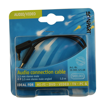 Afbeelding vergroten Scanpart Aansluitkabel 3.5 S(M)-(M) 1,0M Haaks