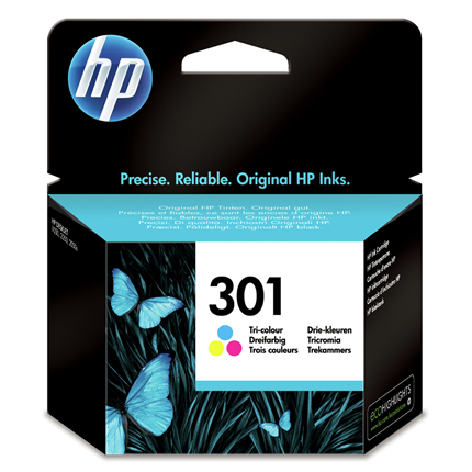 Afbeelding vergroten HP 301 Tricolor ± 165 pagina's