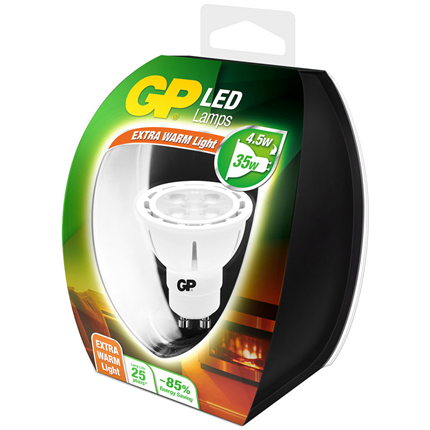 Afbeelding vergroten ledlamp GU10 4,5W reflector extra warm