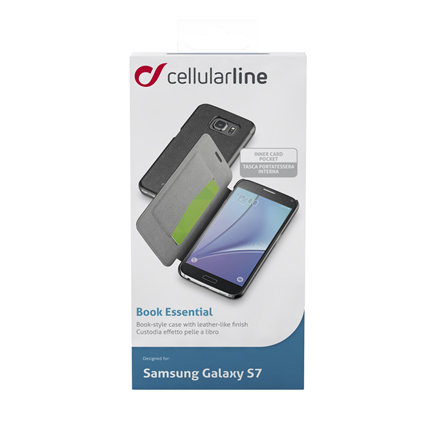 Afbeelding vergroten Cellular Line Samsung Bookcase Book Essential Zwart Galaxy S7