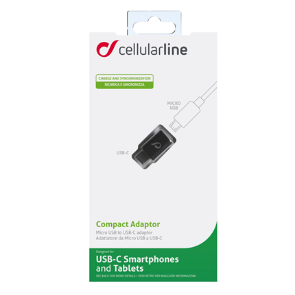 Afbeelding vergroten Cellular Line Adapterblok USB-C(M) - Micro USB(F)