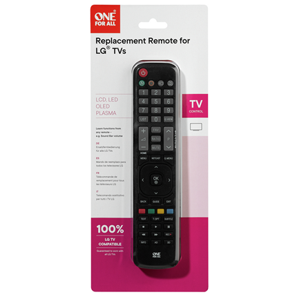 Afbeelding vergroten One For All LG Replacement Remote Afstandsbediening URC1911
