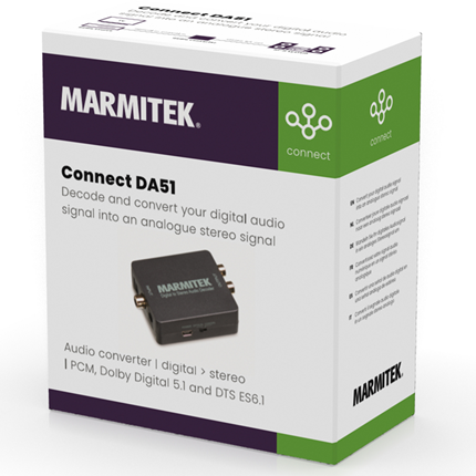 Afbeelding vergroten Marmitek Connect DA51 Converter Digitale Audio Naar Analoge Audio