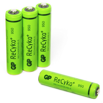 Afbeelding vergroten GP ReCyko+ AAA 950mAh 4 stuks Oplaadbare NiMH Batterij