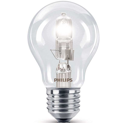 Afbeelding vergroten Philips Halogeenlamp E27 42Watt Classic 3 stuks