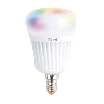 Afbeelding vergroten Jedi iDual Ledlamp E14 7W Kleur veranderend met Afstandsbediening