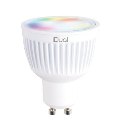 Afbeelding vergroten Jedi iDual Ledlamp GU10 7W Kleur veranderend met Afstandsbediening
