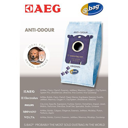 Afbeelding vergroten AEG Stofzuigerzakken GR203 S-Bag Anti-Odour 4 stuks