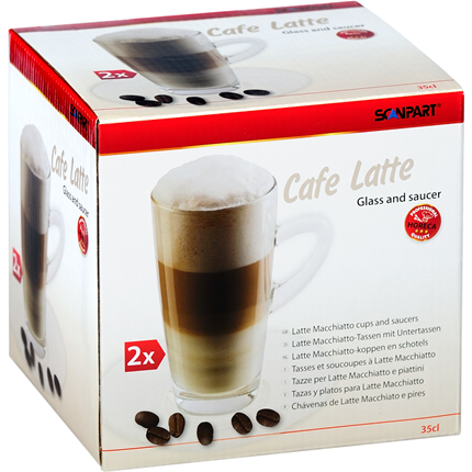 Afbeelding vergroten Scanpart Latte Macchiato Kop en Schotel