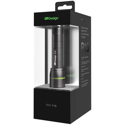 Afbeelding vergroten GP Zaklamp Design P15 Ain 150-15 Lumen