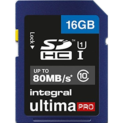 Afbeelding vergroten Integral SDHC kaart 16GB klasse 10