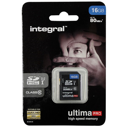 Afbeelding vergroten Integral SDHC kaart 16GB klasse 10