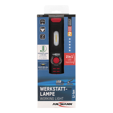 Afbeelding vergroten Ansmann Werk- en Zaklamp LED IL300R Oplaadbaar