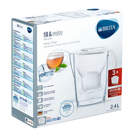 Afbeelding vergroten Brita waterfilterkan Marella Cool wit Maxtra 2,4L