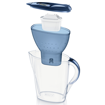 Afbeelding vergroten Brita Waterfilterkan Marella Cool blauw + 3 Maxtra+ filterpatronen
