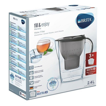 Afbeelding vergroten Brita Waterfilterkan Marella Cool grafiet + 3 Maxtra+ filterpatronen