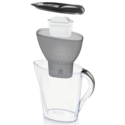 Afbeelding vergroten Brita Waterfilterkan Marella Cool grafiet + 3 Maxtra+ filterpatronen