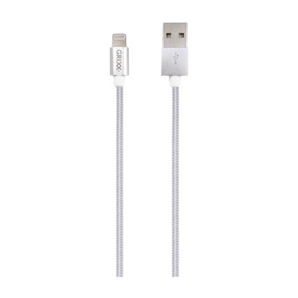 Afbeelding vergroten Grixx Laad + Datakabel Apple Lightning 1m Nylon