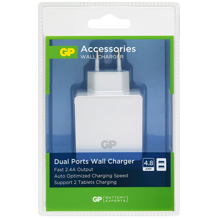 Afbeelding vergroten GP USB Thuislader WA42 2xUSB