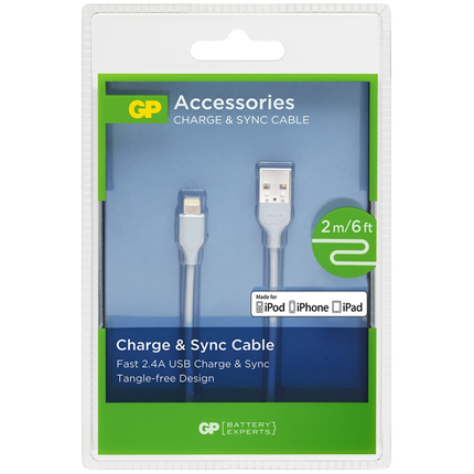 Afbeelding vergroten GP Laad + Datakabel Apple Lightning CB21 2m