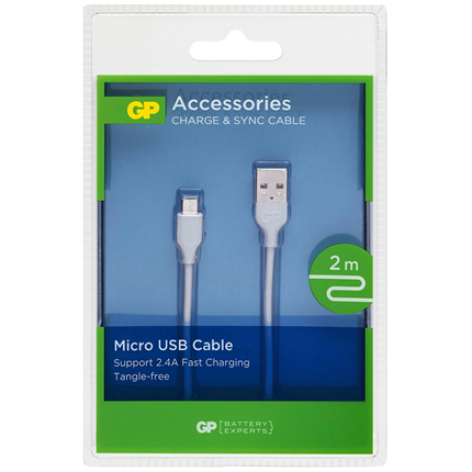 Afbeelding vergroten GP Laad + Datakabel Micro USB CB22 2m