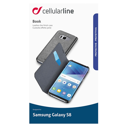 Afbeelding vergroten Cellular Line Bookcase Essential Zwart voor Samsung Galaxy S8